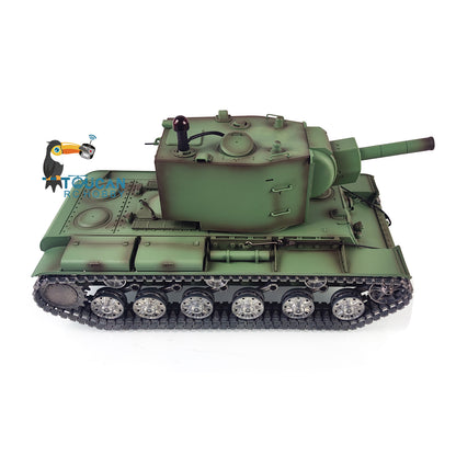 Henglong 3949 1/16 7.0 Customized Soviet KV-2 Gigant RTR RC Tank BB IR 360 Degree Turret Barrel Recoil Metal Track Wheels FPV Remote Control Military Vehicle