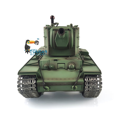 Henglong 3949 1/16 7.0 Customized Soviet KV-2 Gigant RTR RC Tank BB IR 360 Degree Turret Barrel Recoil Metal Track Wheels FPV Remote Control Military Vehicle