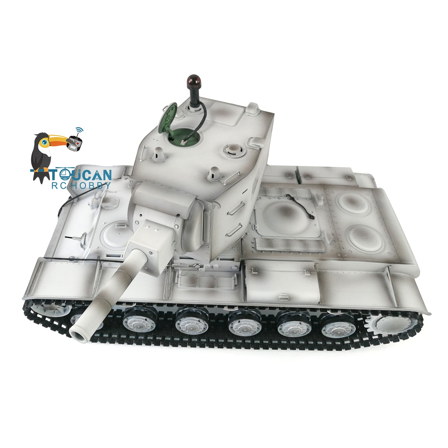 Henglong 1/16 7.0 Upgraded Soviet KV-2 Assembled RC Tank Metal Tracks Gigant 3949 360 Degree Turret Infrared Combat Barrel Smoke Recoil BB Unit