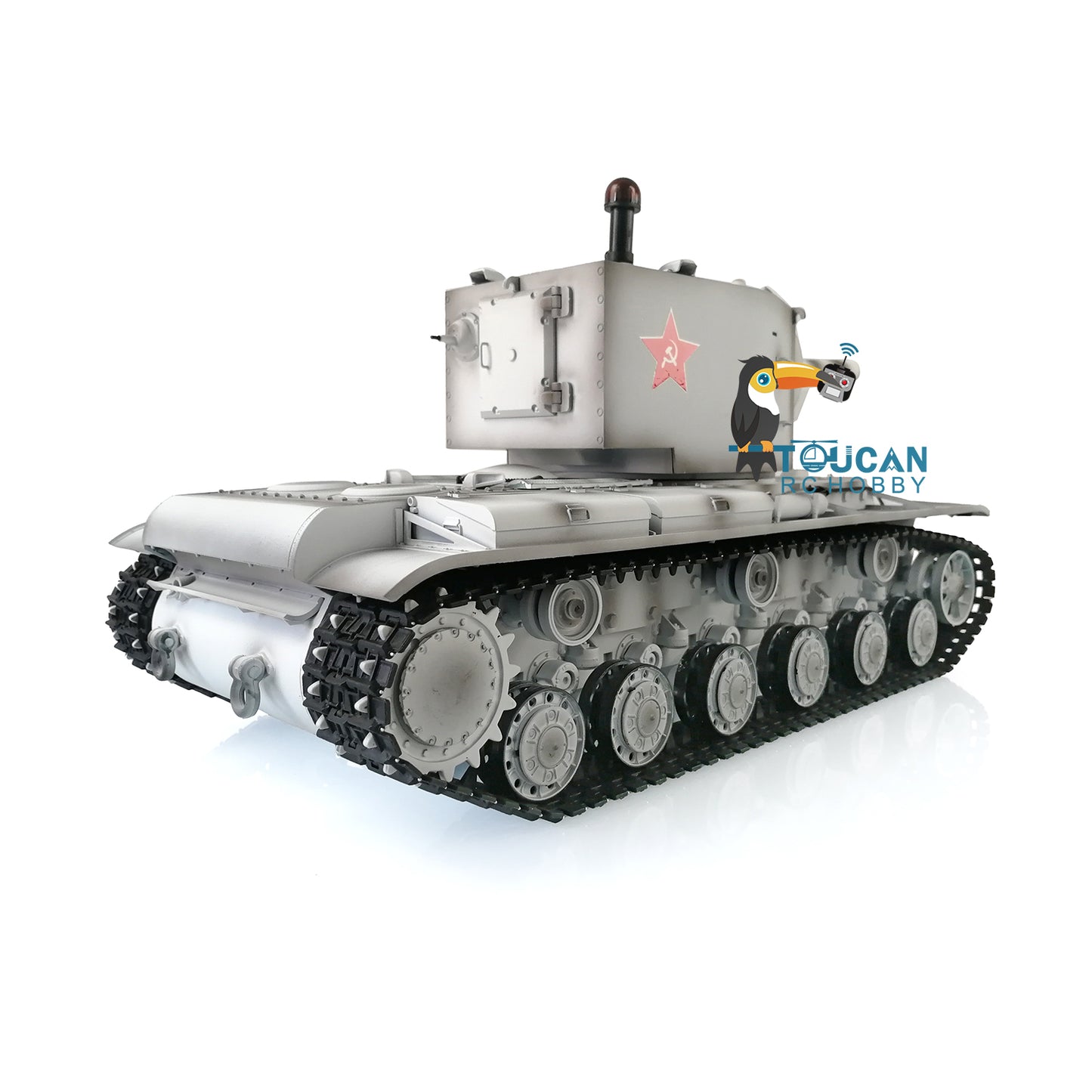 1/16 Henglong 7.0 Plastic Ver Soviet KV-2 Gigant 3949 RTR RC Tank Remote Control Military Vehicle Barrel Recoil BB Infrared Combat Smoke