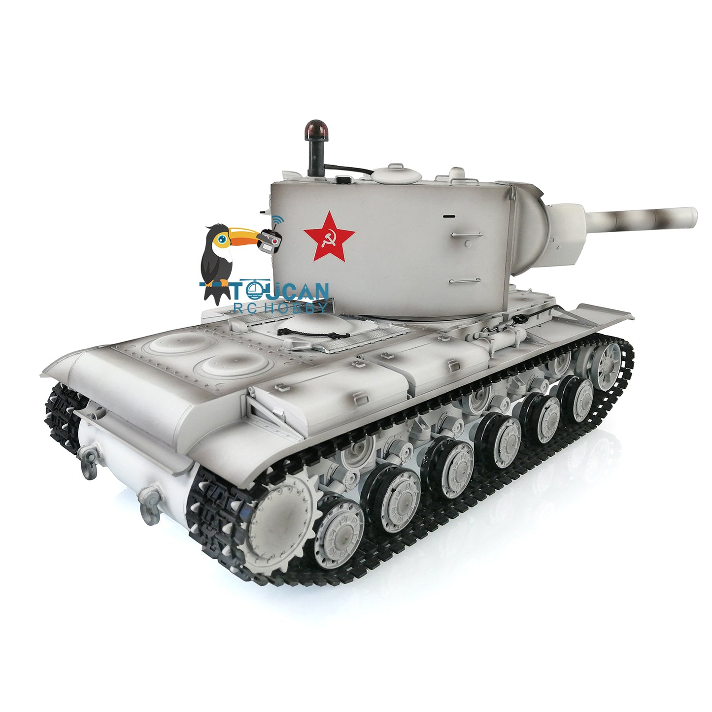 Henglong 1/16 7.0 Upgraded Soviet KV-2 3949 RTR RC Tank Model Barrel Recoil 360 Degree Turret BB IR Smoke Metal Drive Idler Wheels