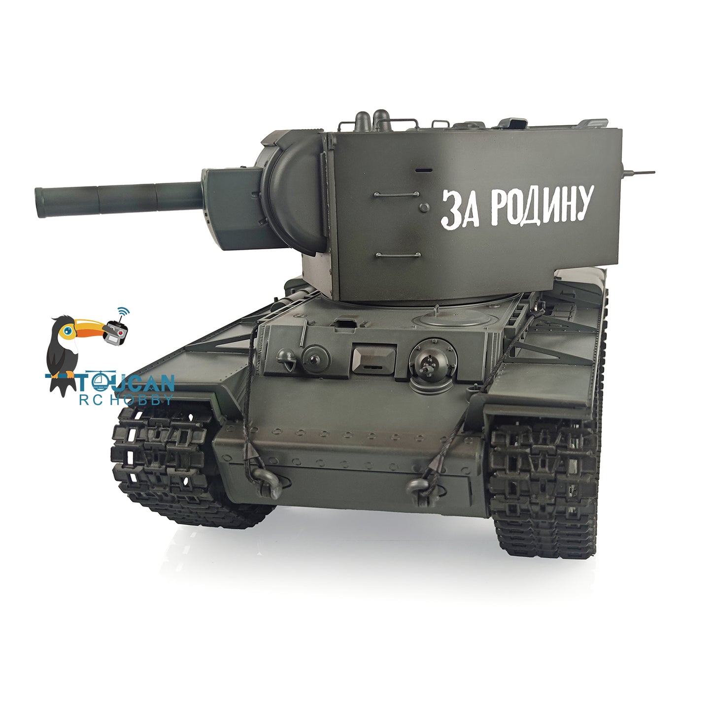 Henglong 1/16 7.0 Customized Soviet KV-2 Gigant 3949 RTR RC Tank BB IR 360 Degree Turret Metal Tracks Road Drive Idler Wheels