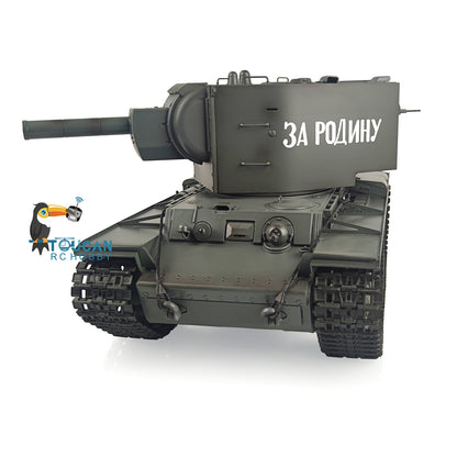 Henglong 1/16 7.0 Customized Soviet KV-2 Gigant 3949 RTR RC Tank BB IR 360 Degree Turret Metal Tracks Road Drive Idler Wheels