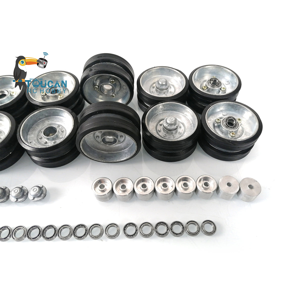 Wheel Without Rim Full Metal Road Wheels Without Suspension Arms For 1/16 Scale 2.4Ghz H ...