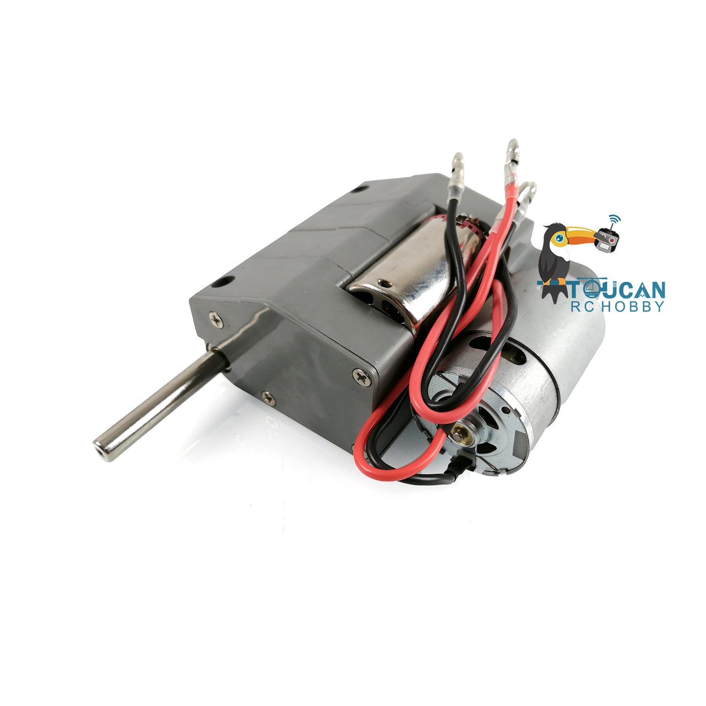 Henglong 1/16 Double Flow Gearbox L65mm H65mm 60mm With Plastic Shell Metal Gears 1/39 Gear Ratio For Customized Metal RC Tank