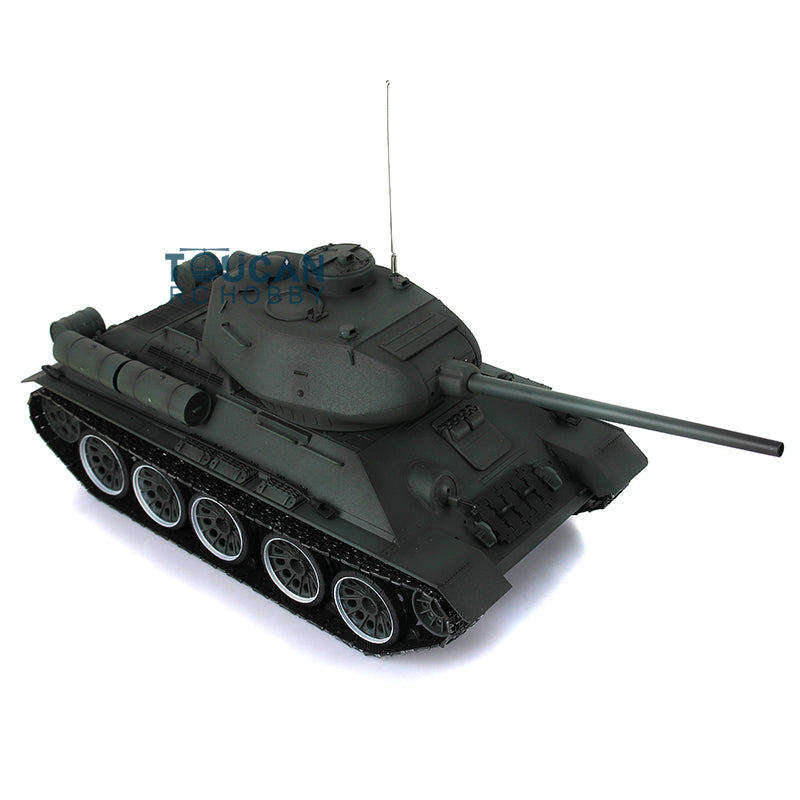 Henglong 1/16 Scale 7.0 Upgraded Soviet T34-85 3909 RTR RC Tank BB Infrared Combat Smoke Unit Metal Tracks Drive Idler Wheels