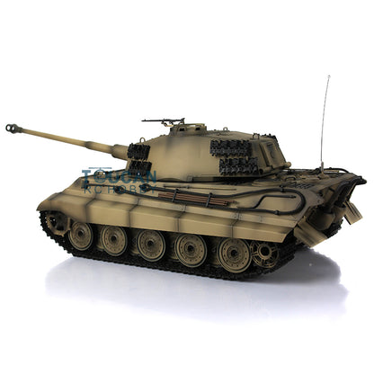2.4G Henglong 1/16 Yellow 7.0 Plastic German King Tiger RTR RC Tank Model 3888A Radio Control Infrared Combating System Metal Barrel