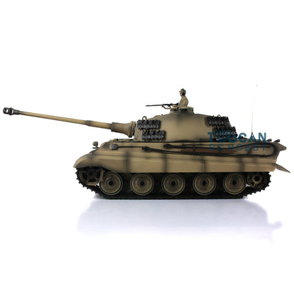Henglong 1/16 RC Tank 3888A 7.0 Customized King Tiger Assembled FPV Infrared Combat Barrel Recoil Lifting Idle Smoke Metal Road Wheels BB Unit