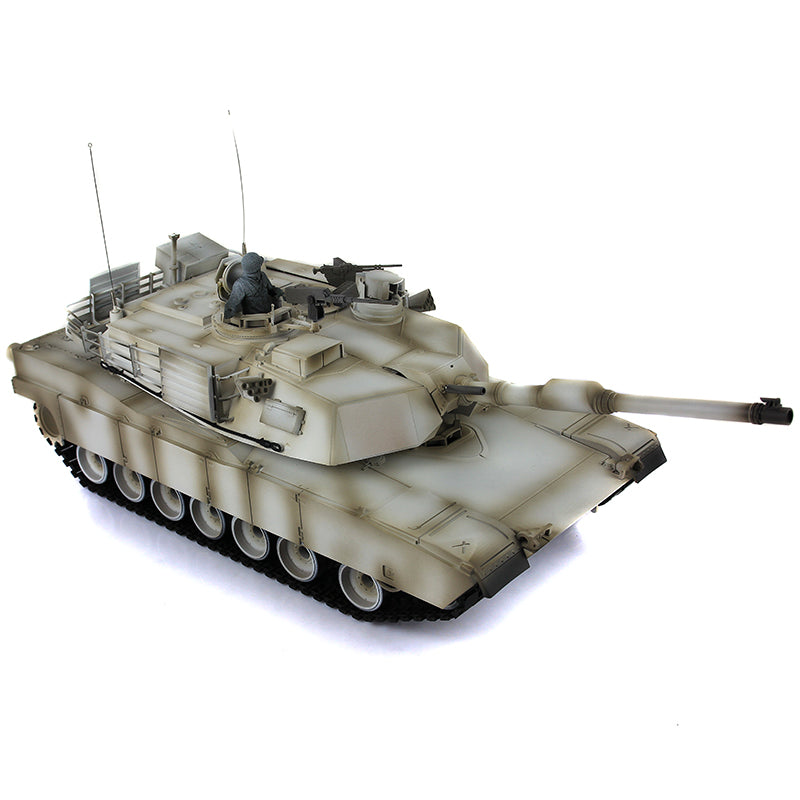 2.4Ghz Henglong 1/16 7.0 Plastic Ver M1A2 Abrams 3918 RTR RC Tank Remote Control Military Vehicle BB IR Smoke Sound Light Metal Barrel