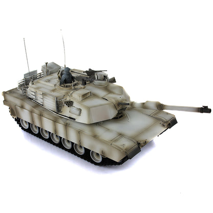 2.4Ghz Henglong 1/16 7.0 Plastic Ver M1A2 Abrams 3918 RTR RC Tank Remote Control Military Vehicle BB IR Smoke Sound Light Metal Barrel