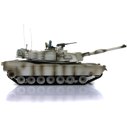 2.4Ghz Henglong 1/16 7.0 Plastic Ver M1A2 Abrams 3918 RTR RC Tank Remote Control Military Vehicle BB IR Smoke Sound Light Metal Barrel