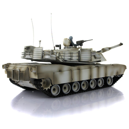 2.4Ghz Henglong 1/16 7.0 Plastic Ver M1A2 Abrams 3918 RTR RC Tank Remote Control Military Vehicle BB IR Smoke Sound Light Metal Barrel