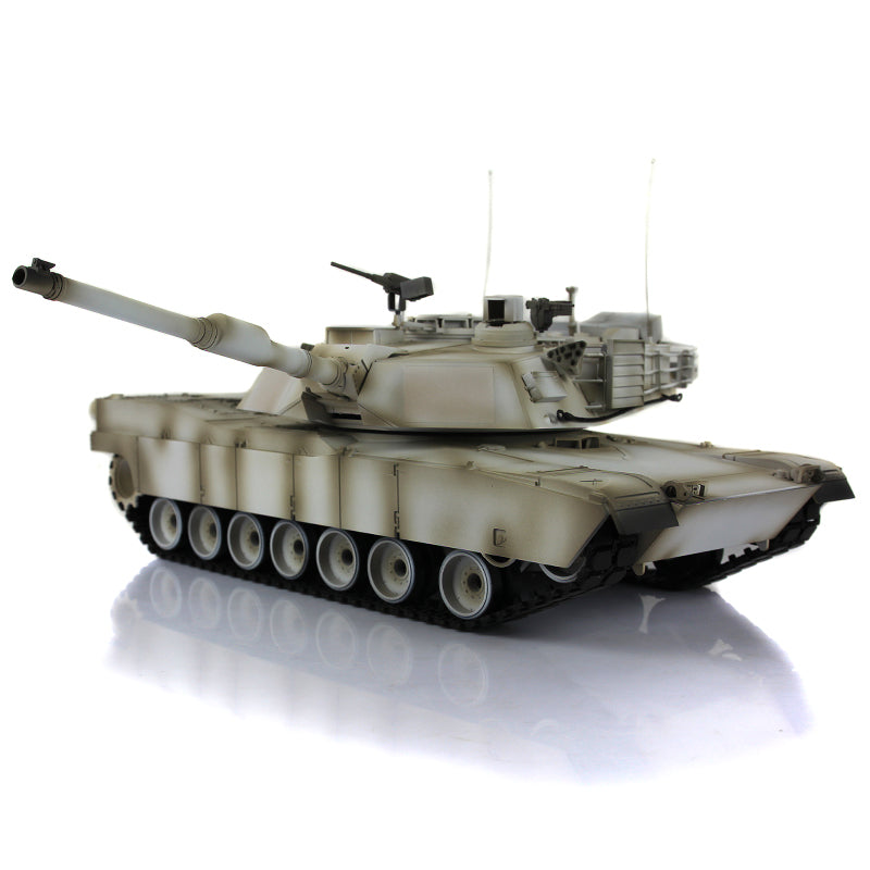 2.4Ghz Henglong 1/16 7.0 Plastic Ver M1A2 Abrams 3918 RTR RC Tank Remote Control Military Vehicle BB IR Smoke Sound Light Metal Barrel
