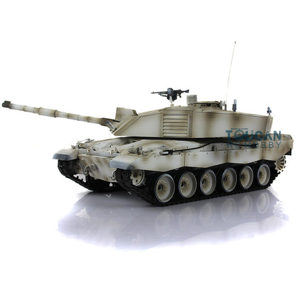 Henglong 1/16 7.0 Upgraded Challenger II 3908 RTR RC Tank Military Vehicle BB IR Smoke 340 Degree Turret Metal Tracks Drive Idler Wheels