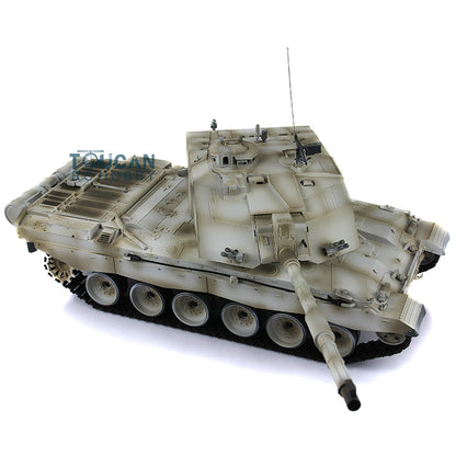 Henglong 1/16 7.0 Upgraded Challenger II 3908 RTR RC Tank Military Vehicle BB IR Smoke 340 Degree Turret Metal Tracks Drive Idler Wheels