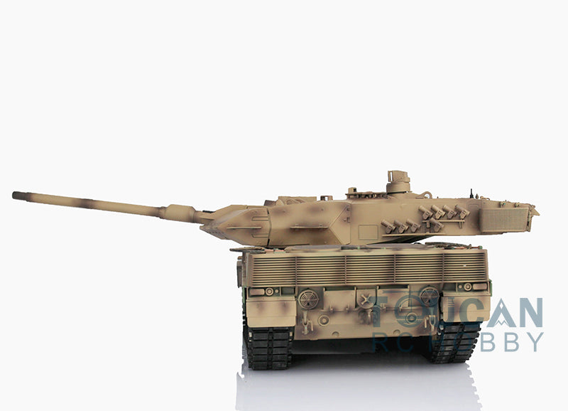 2.4Ghz Henglong 1/16 7.0 Plastic Ver Leopard2A6 RTR RC Tank Model 3889 BB IR Smoke 340 Degree Turret Light Sound Remote Control Military Model