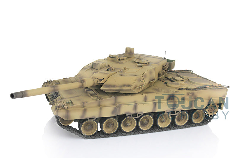 Henglong 1/16 7.0 Leopard2A6 RTR RC Tank Remote Control Military Model 3889 IR BB Smoke Barrel Recoil 360 Degree Turret Metal Tracks Wheels Gearbox