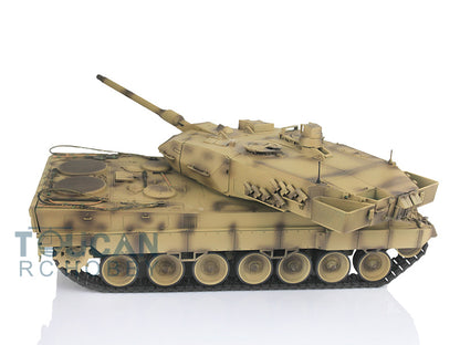 Henglong 1/16 7.0 Upgraded Ver German Leopard2A6 3889 RTR RC Tank Model IR BB Smoke Sound Steel Gearbox Metal Tracks Drive Idler Wheels