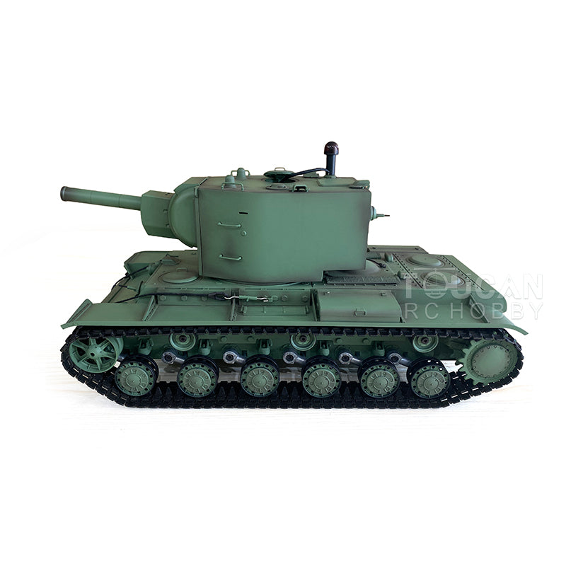 Henglong 1/16 Plastic TK7.0 Soviet KV-2 RTR RC Tank 3949 with FPV 360 Degrees Turret Barrel Recoil BB IR Smoke Steel Gearbox