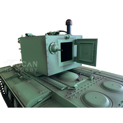 Henglong 1/16 7.0 Plastic Soviet Union KV-2 3849 RTR RC Tank with 360 Degrees Turret Barrel Recoil BB Infrared Combat Smoke