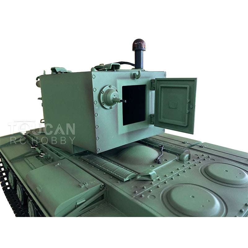 Henglong 1/16 Plastic TK7.0 Soviet KV-2 RTR RC Tank 3949 with FPV 360 Degrees Turret Barrel Recoil BB IR Smoke Steel Gearbox