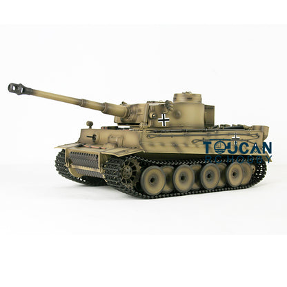 Henglong 1/16 Scale 7.0 Plastic Ver German Tiger I RTR RC Tank 3818 Model Metal Road Wheel Suspension Infrared Combating System Smoking BB Unit