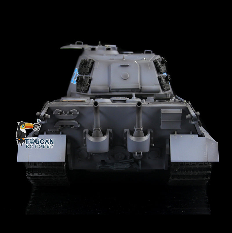 Henglong 1/16 7.0 Upgraded King Tiger 3888A RTR RC Tank with BB Infrared Combat Smoke Metal Barrel Tracks Drive Idler Wheels Gearbox