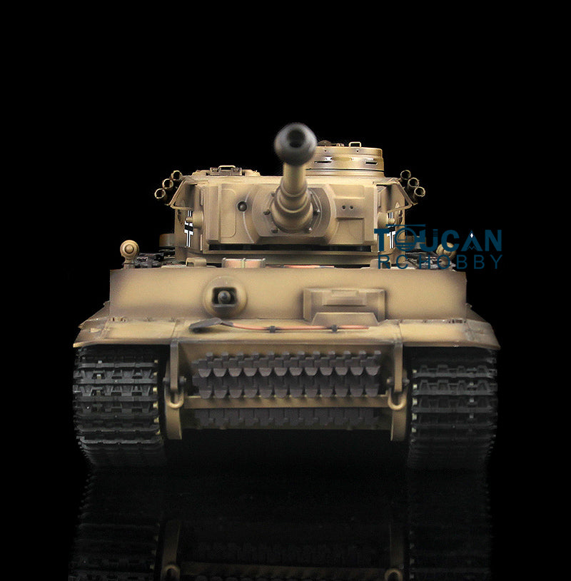 Henglong 1/16 Scale 7.0 Plastic Ver German Tiger I RTR RC Tank 3818 Model Metal Road Wheel Suspension Infrared Combating System Smoking BB Unit