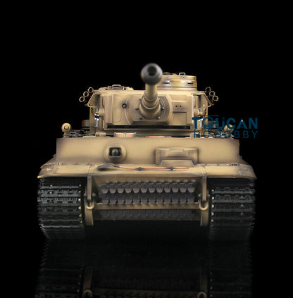 Henglong 1/16 Scale 7.0 Plastic Ver German Tiger I RTR RC Tank 3818 Model Metal Road Wheel Suspension Infrared Combating System Smoking BB Unit