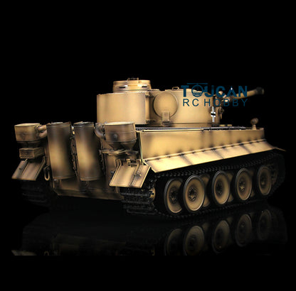Henglong 1/16 Scale 7.0 Plastic Ver German Tiger I RTR RC Tank 3818 Model Metal Road Wheel Suspension Infrared Combating System Smoking BB Unit