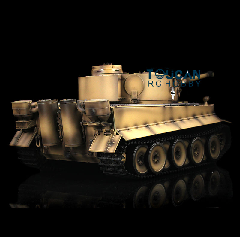 Henglong 1/16 7.0 Upgraded Metal German Tiger I RTR RC Tank 3818 Barrel Recoil Metal Tracks Sprocket Wheels Infrared Combating System