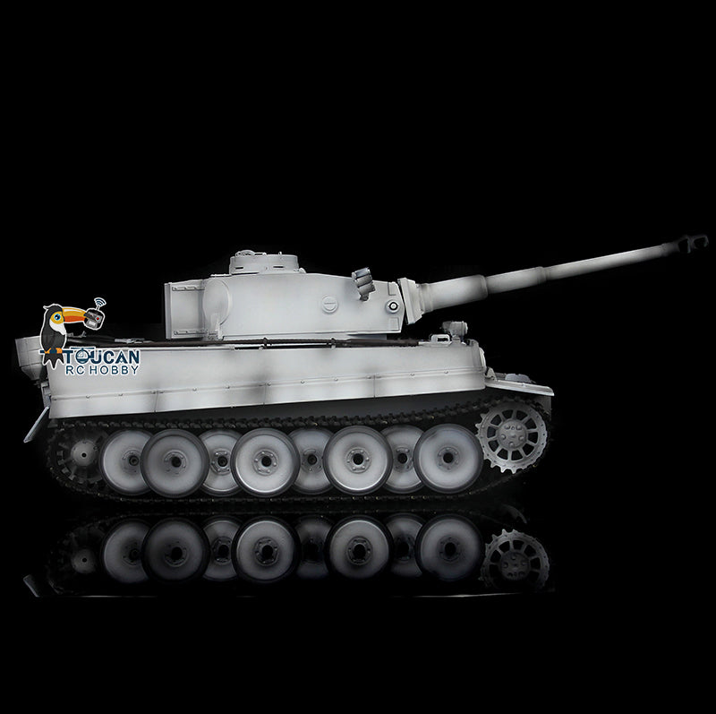 Henglong 1/16 RC Tank 3818 7.0 Tiger I Upgraded Assembled Metal Tracks Sprocket 360 Degree Turret Infrared Combating System Idle Smoke BB Unit Vehicle