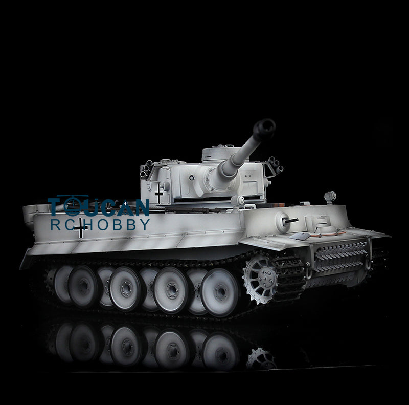 Henglong 1/16 Scale 7.0 Plastic Ver German Tiger I RTR RC Tank 3818 Model Metal Road Wheel Suspension Infrared Combating System Smoking BB Unit