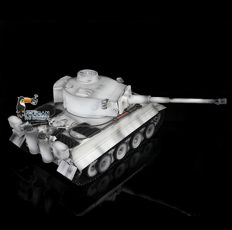 Henglong 1/16 7.0 RC Tank 3818 Upgrade Tiger I FPV 360 Degree Turret Rotation Barrel Recoil Idle Smoke Metal Tracks Sprocket Wheels Infrared Combat BB Unit
