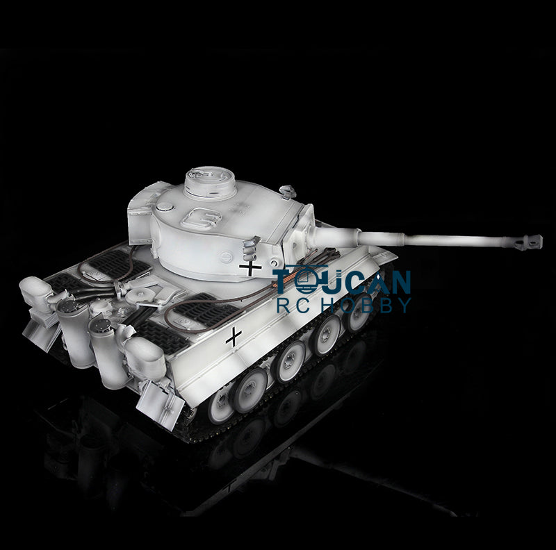 Henglong 1/16 Scale 7.0 Plastic Ver German Tiger I RTR RC Tank 3818 Model Metal Road Wheel Suspension Infrared Combating System Smoking BB Unit