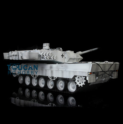2.4Ghz Henglong 1/16 7.0 Plastic Ver Leopard2A6 RTR RC Tank Model 3889 BB IR Smoke 340 Degree Turret Light Sound Remote Control Military Model