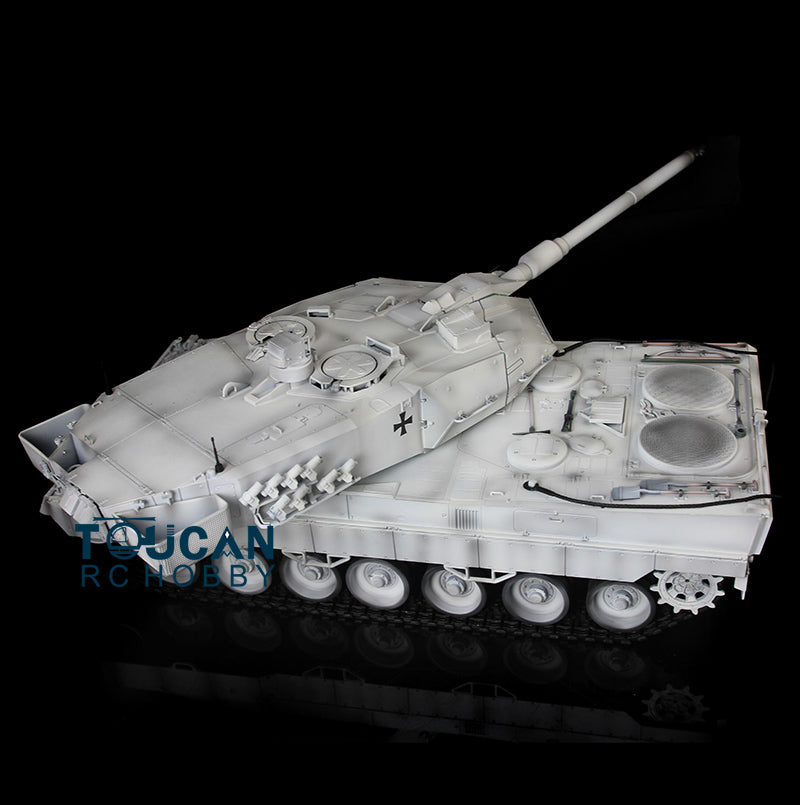 2.4Ghz Henglong 1/16 7.0 Plastic Ver Leopard2A6 RTR RC Tank Model 3889 BB IR Smoke 340 Degree Turret Light Sound Remote Control Military Model