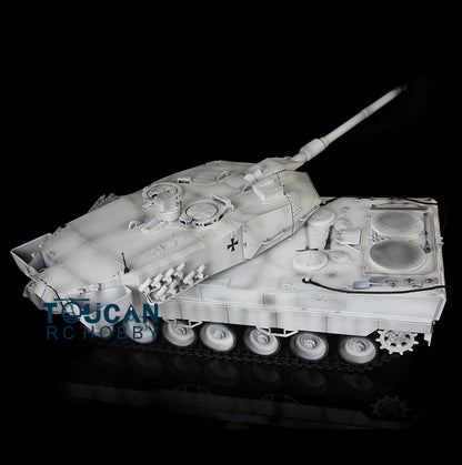 2.4Ghz Henglong 1/16 7.0 Plastic Ver Leopard2A6 RTR RC Tank Model 3889 BB IR Smoke 340 Degree Turret Light Sound Remote Control Military Model