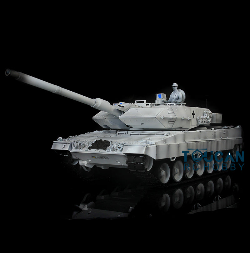 2.4Ghz Henglong 1/16 7.0 Plastic Ver Leopard2A6 RTR RC Tank Model 3889 BB IR Smoke 340 Degree Turret Light Sound Remote Control Military Model
