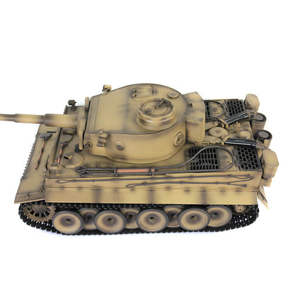 7.0 Henglong 1/16 Upgraded Metal German Tiger I 3818 RTR RC Tank Barrel Recoil BB IR Sounds Lights Smoke Metal Tracks Drive Idler Wheels