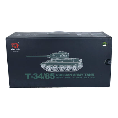 2.4G Henglong 1/16 7.0 Plastic 3909 Soviet Union T34/85 RTR RC Tank BB Infrared Combat 360 Degree Turret Metal Barrel Smoke