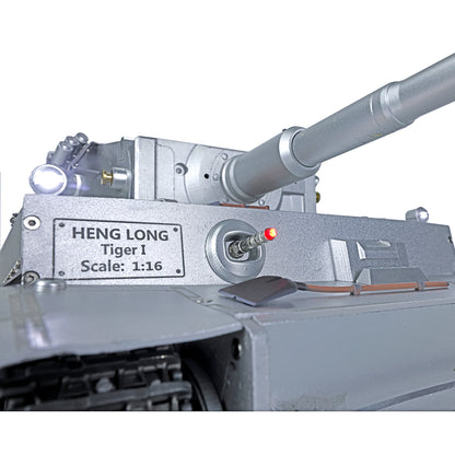 Henglong 1/16 Upgraded Full Metal 3818-Pro German Tiger I Ready to Run RC Tank 360 Degree Turret BB IR Smoke Sounds Lights
