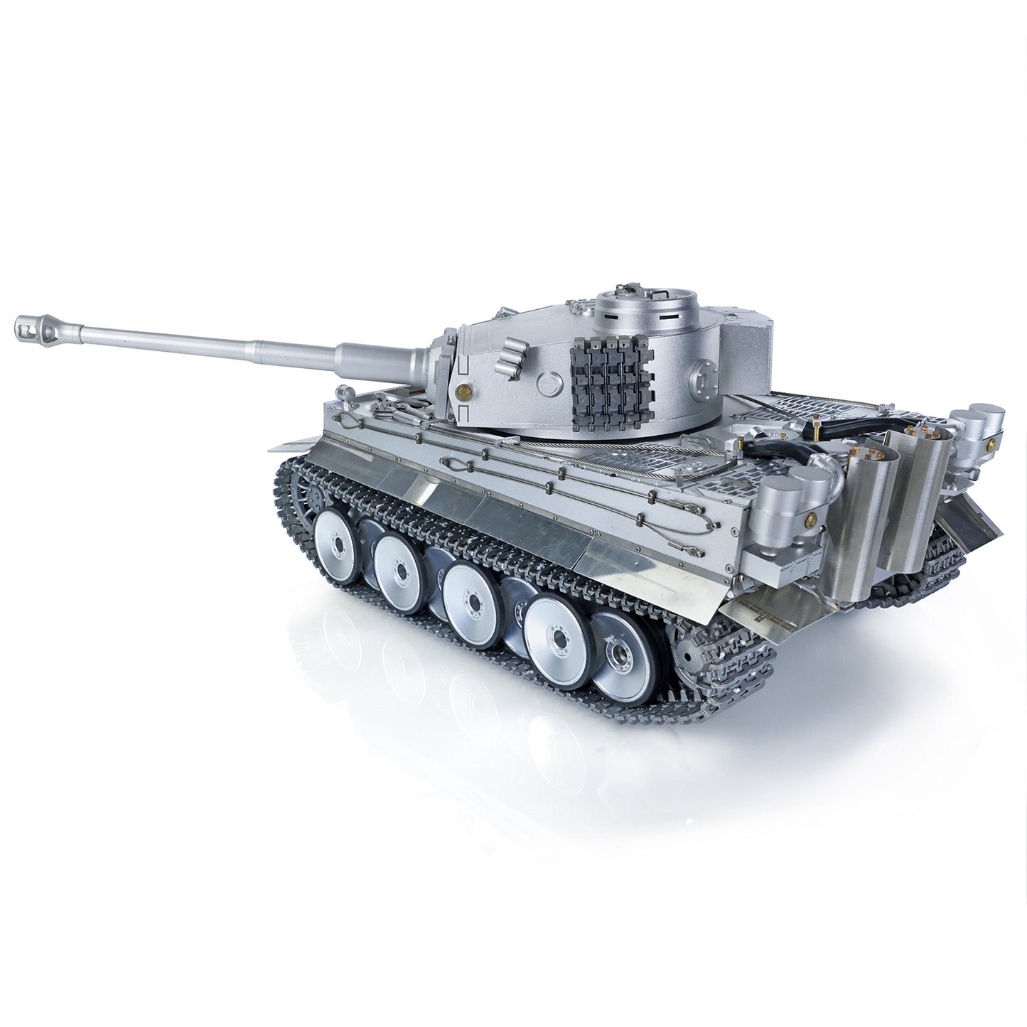 Henglong 1/16 Upgraded Full Metal 3818-Pro German Tiger I Ready to Run RC Tank 360 Degree Turret BB IR Smoke Sounds Lights