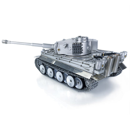 Henglong 1/16 Upgraded Full Metal 3818-Pro German Tiger I Ready to Run RC Tank 360 Degree Turret BB IR Smoke Sounds Lights