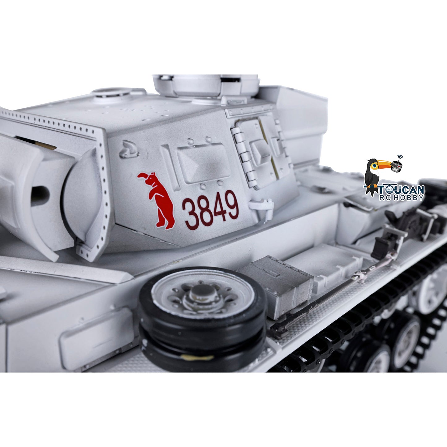 2.4G Henglong 1/16 Snow 7.0 Plastic German Panzer III H RTR RC Tank Model 3849 Metal Barrel Radio Control Vehicle Infrared Combating System