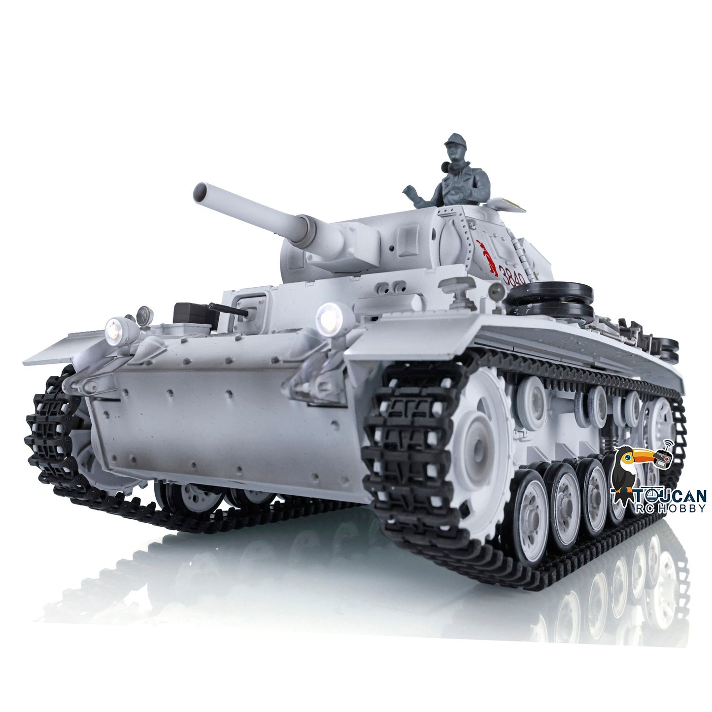 Henglong 1/16 7.0 Customized Panzer III H RTR RC Tank 3849 Metal Tracks Steel Gears Driving Gearboxes 360 Degree Turret Rotation