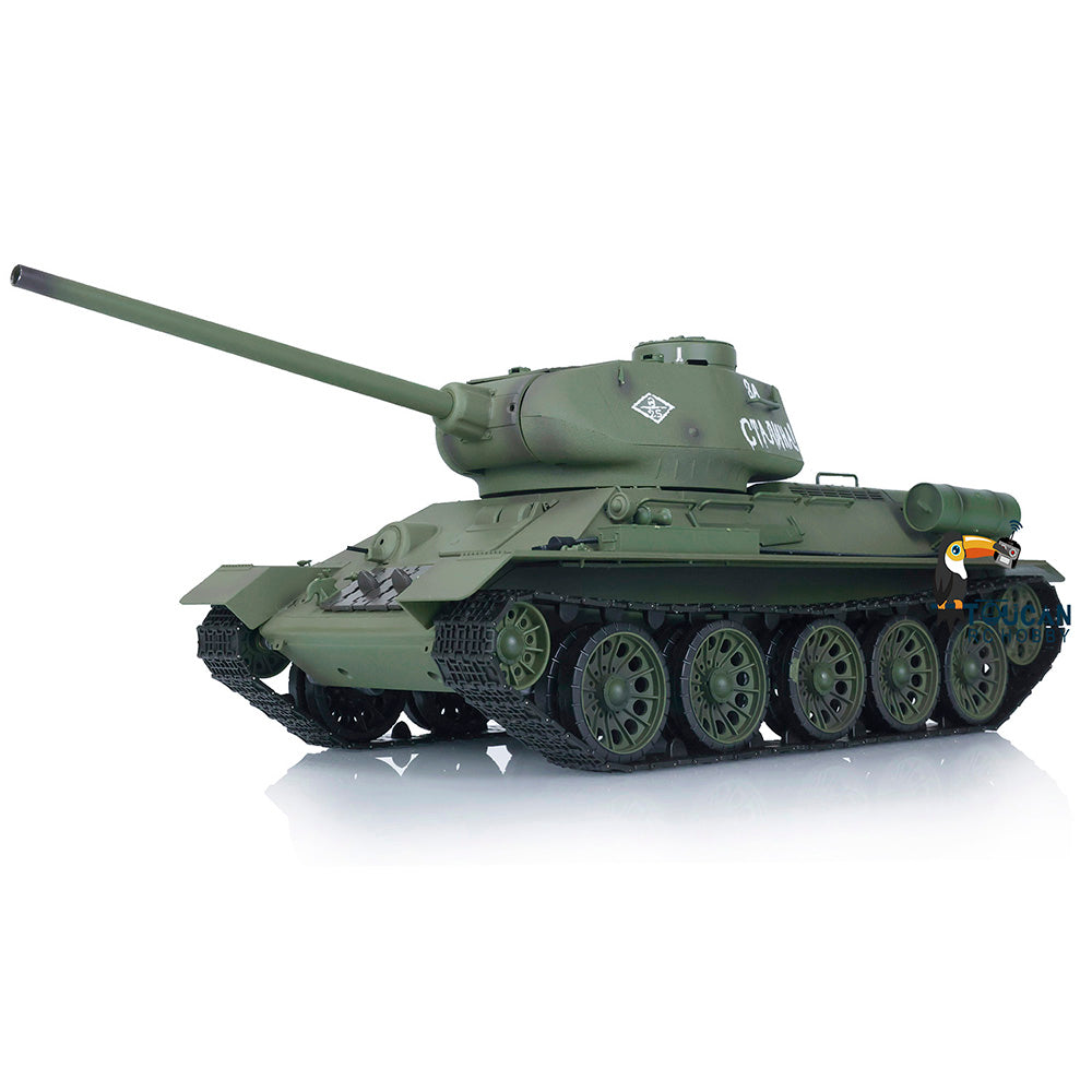 US Stock 2.4G Henglong 1/16 Scale 7.0 3909 Soviet T34-85 Plastic RTR RC Tank Model BB Infrared Combat Smoke 340 Degrees Rotate Turret Sound Light