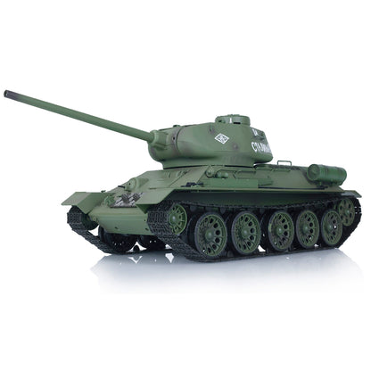 2.4G Henglong 1/16 7.0 Plastic 3909 Soviet Union T34/85 RTR RC Tank BB Infrared Combat 360 Degree Turret Metal Barrel Smoke