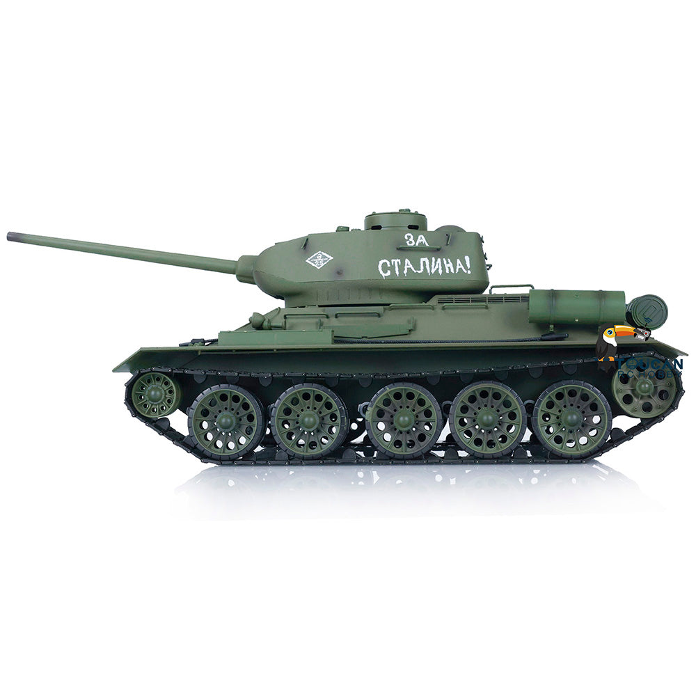 Henglong 1/16 2.4G TK7.0 Plastic 3909 Soviet Union T34/85 RTR RC Tank BB Infrared Combat 360 Degrees Turret Smoke Metal Barrel