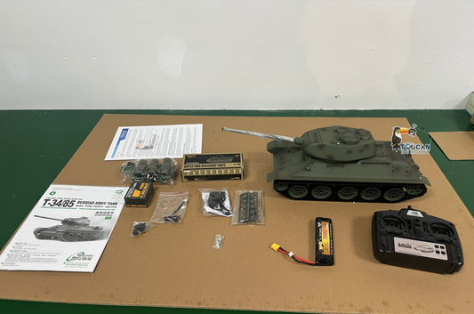 CN Stock Second-hand Henglong 1/16 Scale 7.0 Plastic Soviet T34-85 3909 RTR RC Tank